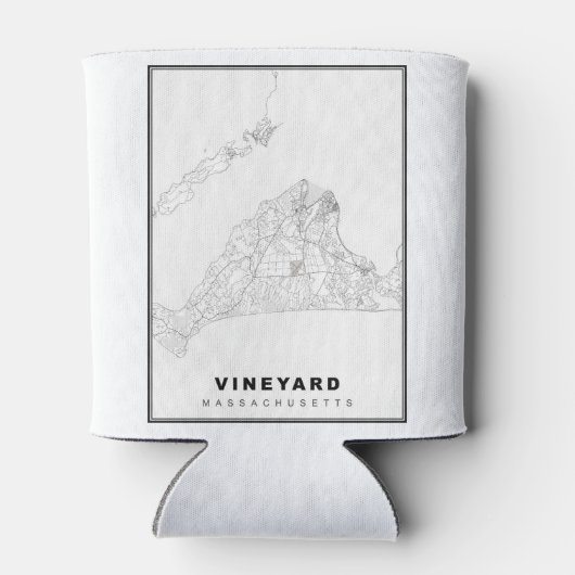 Martha's Vineyard Map Dosenkühler (Rückseite)