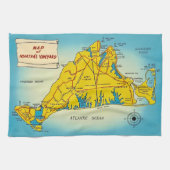 Martha's Vineyard Map  Geschirrtuch (Horizontal)