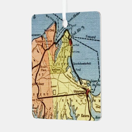 Martha's Vineyard Map Ornament (Vorderseite links)