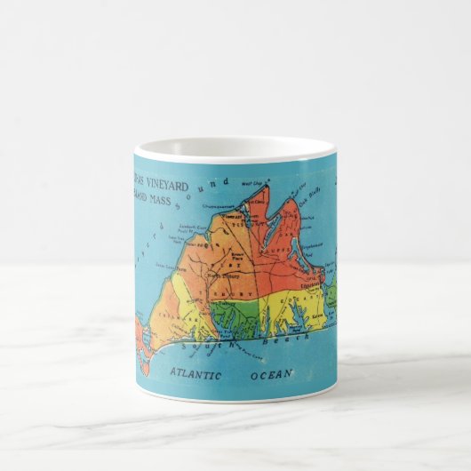 Martha's Vineyard Map Tasse (Mittel)