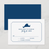 Marthas Vineyard Map Wedding RSVP Karte (Vorne/Hinten)