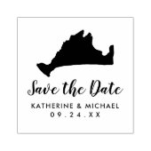 Marthas Vineyard Map Wedding Save the Date Gummistempel (Prägung)