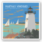 Martha's Vineyard, Massachusetts | Leuchtturm Aufkleber (Vorderseite)