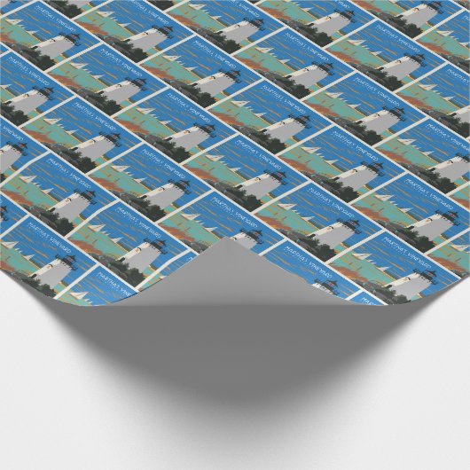 Martha's Vineyard, Massachusetts | Leuchtturm Geschenkpapier (Ecke)