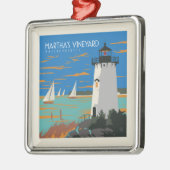 Martha's Vineyard, Massachusetts | Leuchtturm Ornament Aus Metall (Links)
