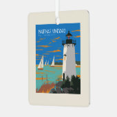 Martha's Vineyard, Massachusetts | Leuchtturm Ornament Aus Metall (Vorderseite links)