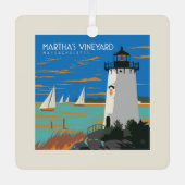 Martha's Vineyard, Massachusetts | Leuchtturm Ornament Aus Metall (Vorderseite)