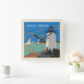 Martha's Vineyard, Massachusetts | Leuchtturm Quadratische Wanduhr (Zuhause)
