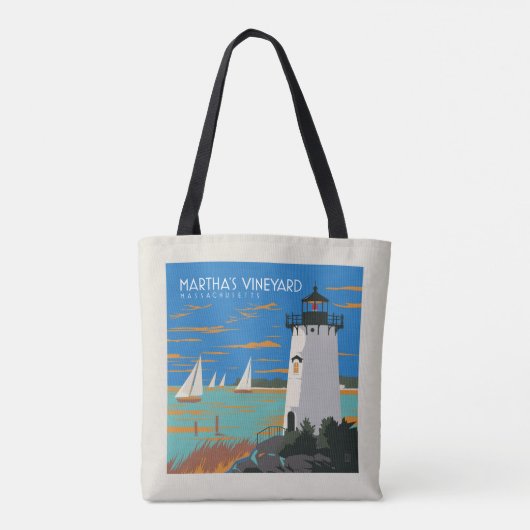 Martha's Vineyard, Massachusetts | Leuchtturm Tasche (Rückseite)