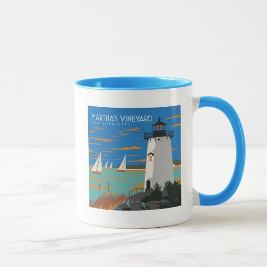 Martha's Vineyard, Massachusetts | Leuchtturm Tasse (Rechts)