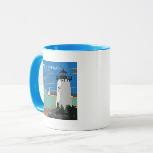 Martha's Vineyard, Massachusetts | Leuchtturm Tasse (Vorderseite Links)