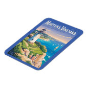 Martha's Vineyard Massachusetts Lighthouse Travel Magnet (Linke Seite)