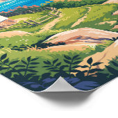 Martha's Vineyard Massachusetts Lighthouse Travel Poster (Ecke)