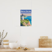 Martha's Vineyard Massachusetts Lighthouse Travel Poster (Küche)