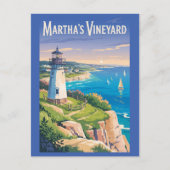 Martha's Vineyard Massachusetts Lighthouse Travel Postkarte (Vorderseite)