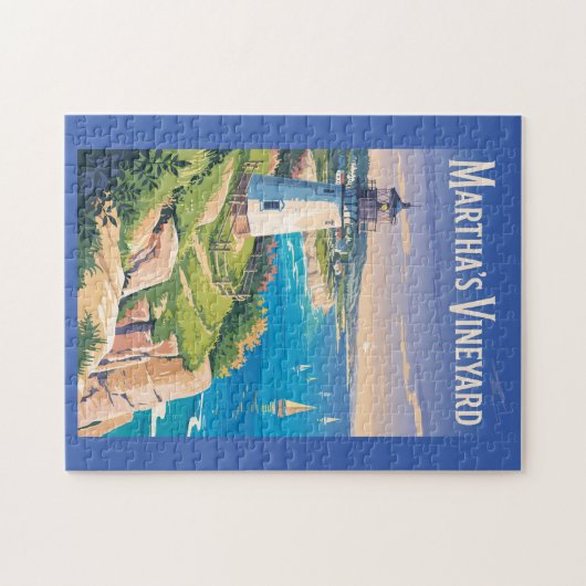 Martha's Vineyard Massachusetts Lighthouse Travel Puzzle (Horizontal)