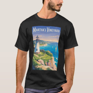 Martha's Vineyard Massachusetts Lighthouse Travel T-Shirt