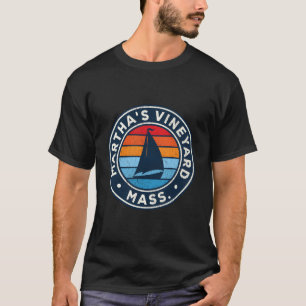 Martha's Vineyard Massachusetts Ma Vintag Sailboa T-Shirt