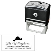 Marthas Vineyard Massachusetts Map Wedding Permastempel (Beispiel)