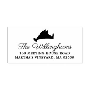 Marthas Vineyard Massachusetts Map Wedding Permastempel