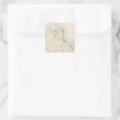 Martha's Vineyard, Massachusetts Quadratischer Aufkleber (Tasche)