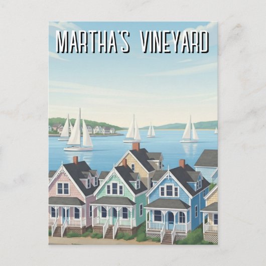 Martha's Vineyard Massachusetts Reise Postkarte (Vorderseite)