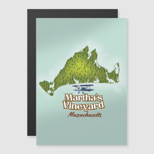 Marthas Vineyard Massachusetts Reiseplakat Magnetkarte