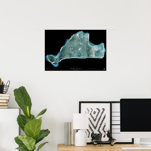 Marthas Vineyard Massachusetts Satellitenposter Poster (Heimbüro)