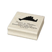 Marthas Vineyard Massachusetts Solid Map Wedding Gummistempel (Stempel)