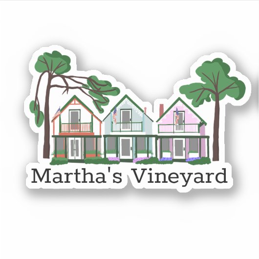 Martha's Vineyard Massachusetts Sticker (Vorderseite)