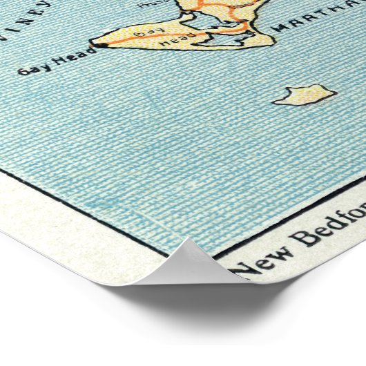 Martha's Vineyard & Nantucket Islands Poster (Ecke)