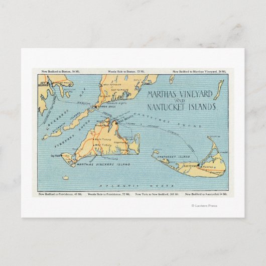 Martha's Vineyard & Nantucket Islands Postkarte (Vorderseite)