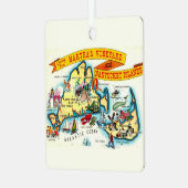 Martha's Vineyard Nantucket Map Ornament Aus Metall (Vorderseite links)