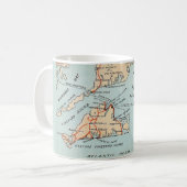 Marthas Vineyard Nantucket Map Tasse (Vorderseite Links)