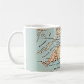 Marthas Vineyard Nantucket Map Tasse (Links)