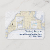 Martha's Vineyard Nautical Chart Clean Fresh Visitenkarte (Rückseite)