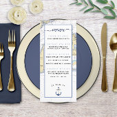 Martha's Vineyard ⚓ Nautical Wedding Menu Menükarte