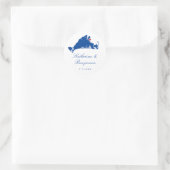 Martha's Vineyard Oak Bluffs Navy Runder Aufkleber (Tasche)
