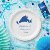 Martha's Vineyard Oak Bluffs Wedding Pappteller (Party)