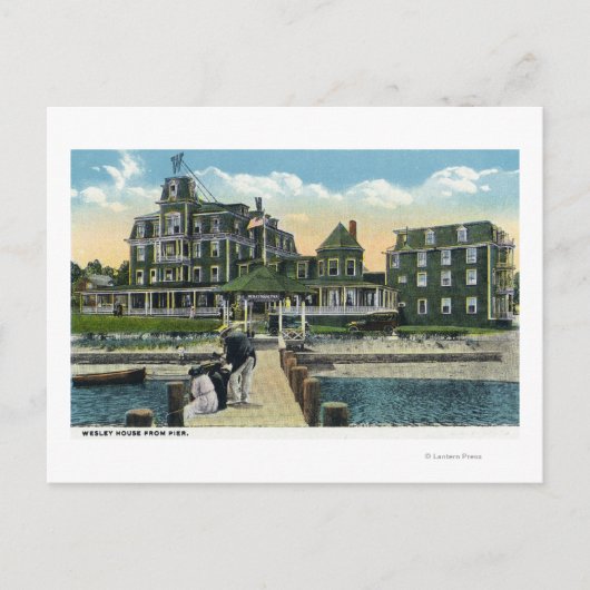 Martha's Vineyard, Pier View the Wesley House Postkarte (Vorderseite)