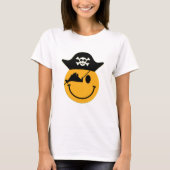 Martha's Vineyard Pirate Smiley Ladys T-Shirt (Vorderseite)