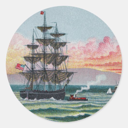 Martha's Vineyard Round Sticker (Vorderseite)