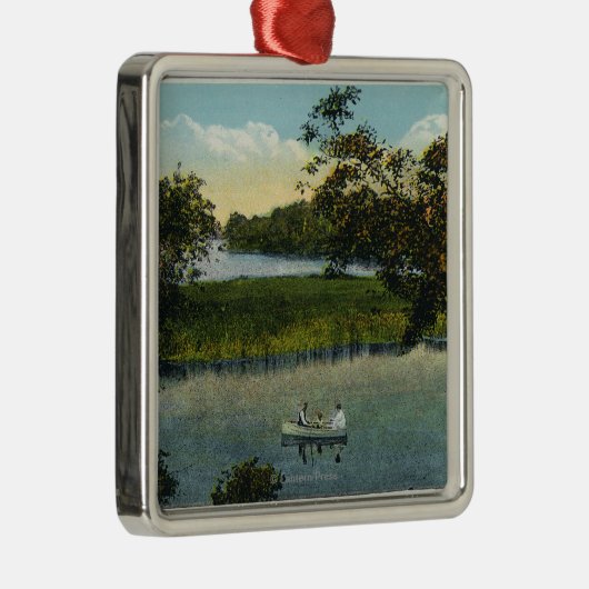 Martha's Vineyard, See Tashmoo Szene Silbernes Ornament (Rechts)