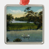 Martha's Vineyard, See Tashmoo Szene Silbernes Ornament (Vorne)