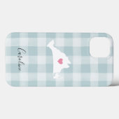 Martha's Vineyard Silhouette auf rustikalem Case-Mate iPhone Hülle (Rückseite (Horizontal))