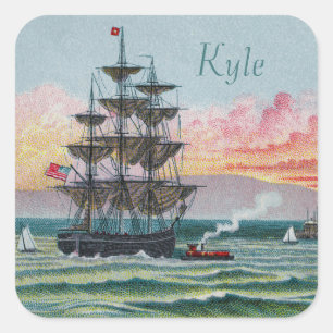 Martha's Vineyard Square Stickers