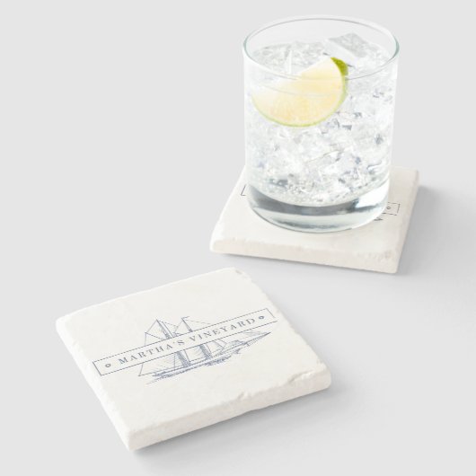 Martha's Vineyard Stone Untersetzer (Seitenansicht)