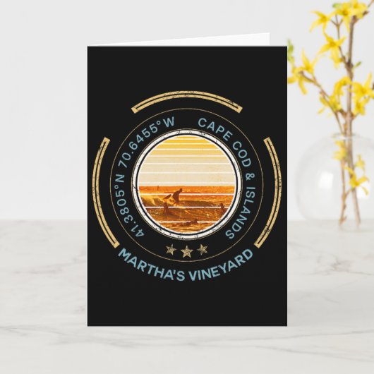 Martha's Vineyard Surfing Karte (Gelbe Blume)