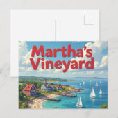 Marthas Vineyard Urlaub Postkarte (Vorne/Hinten)