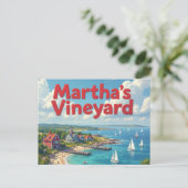 marthas vineyard vacation postkarte (Stehend Vorderseite)